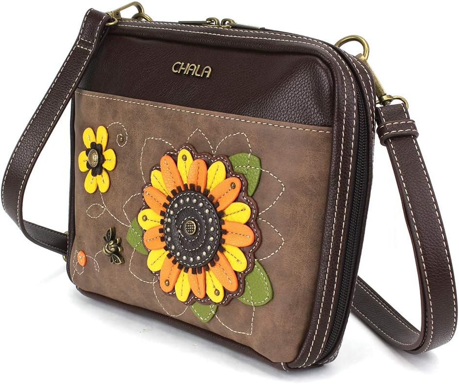 Chala Brieftaschen-Organizer Xbody Braun, Sonnenblume - Braun