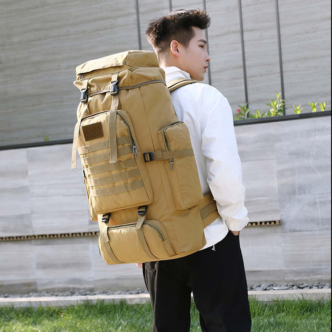 80 l Wanderrucksack, Camping-Rucksack, Jagd-Rucksack für Outdoor, wasserabweisend, taktischer Rucksa