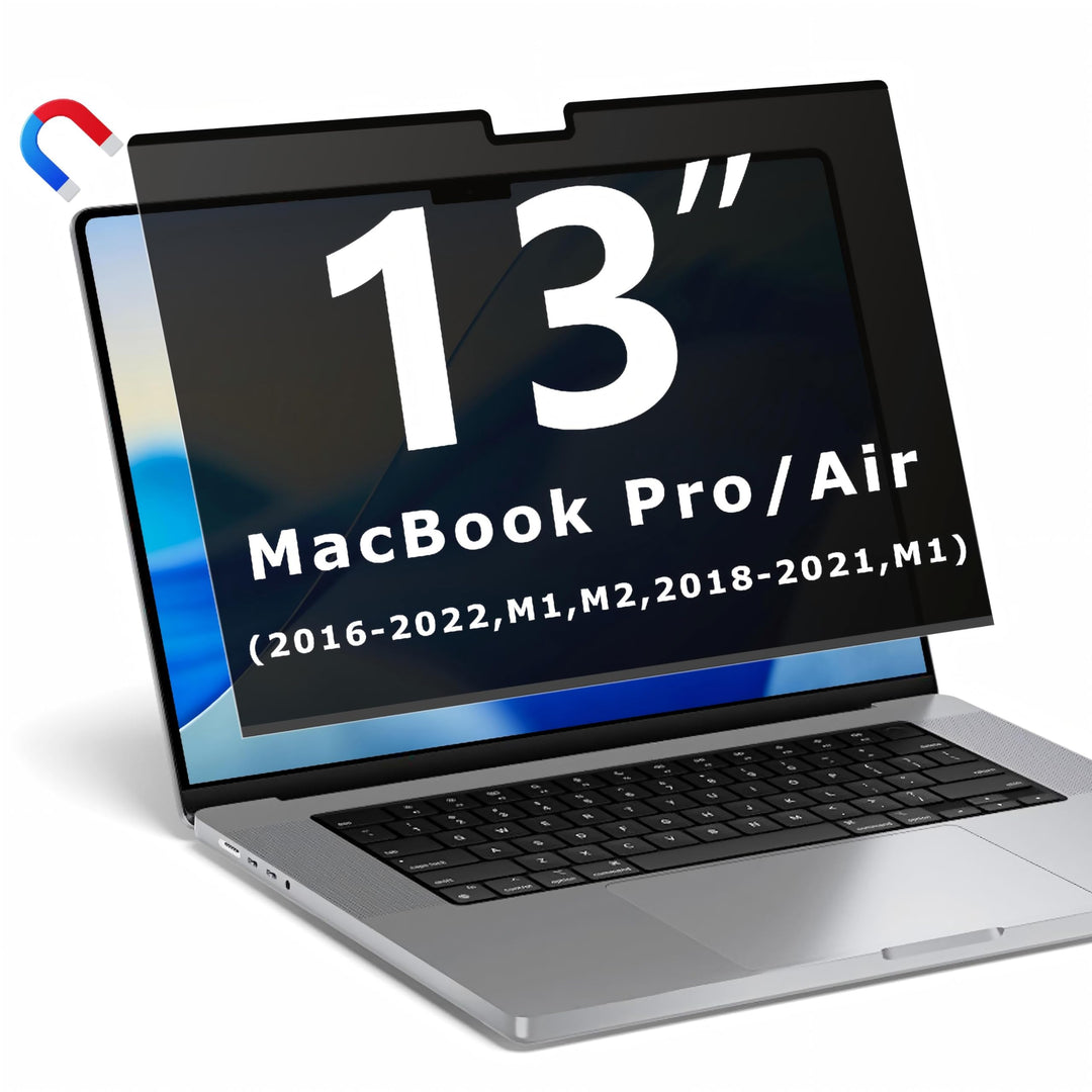 Magnetischer Blickschutzfolie für Macbook Pro 13 Zoll (2016–2022, M1, M2) / MacBook Air 13 Zoll (201