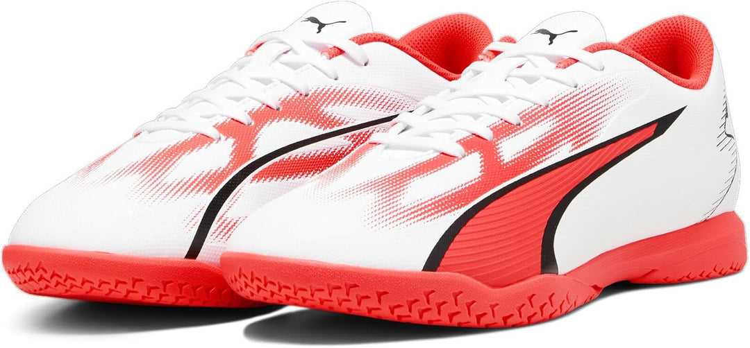 PUMA Herren Ultra Play It Fussballschuh 47 EU Puma White Puma Black Fire Orchid, 47 EU Puma White Pu