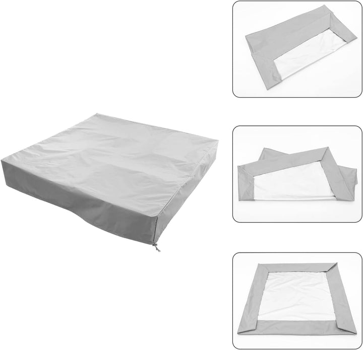 VANZACK Sandkastenabdeckung mit Kordelzug Polyester Schutz vor Wasser und Sonne für Kleinen Pool ode