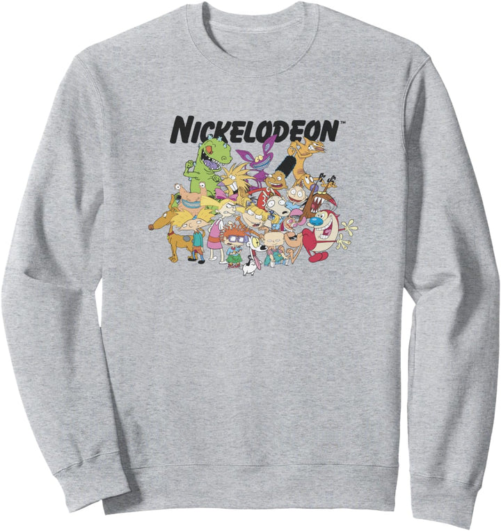 Nickelodeon Faded Character Collage Logo Sweatshirt