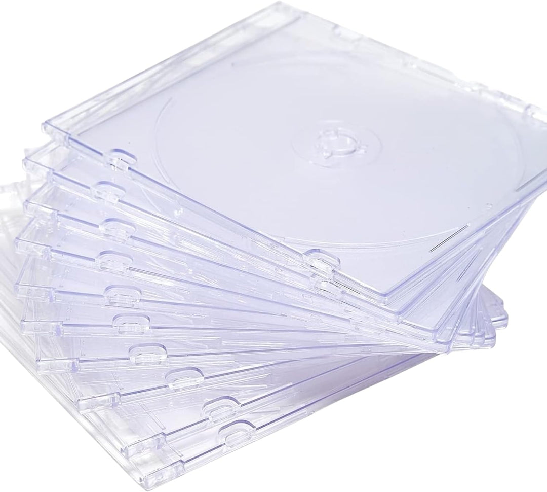 Dragon Trading® CD- / DVD-Hüllen für 1 CD / DVD, 5,2 mm, transparent, 50 Stück