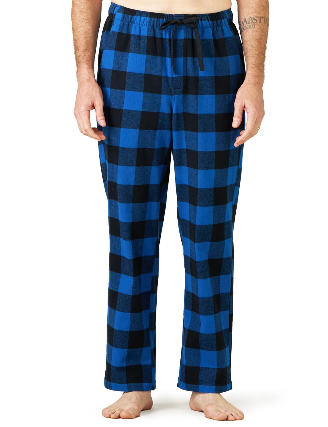 LAPASA Herren Fleece Pyjamahose Relaxed Fit Lounge Hose M128 S Wärmer: Baumwollflanell Baumwollflane