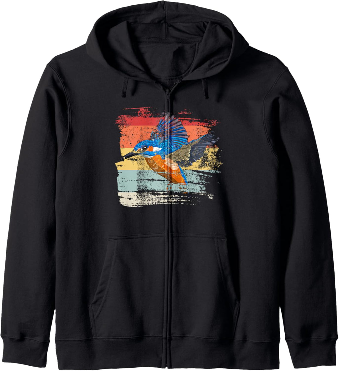 Retro Eisvogel Kapuzenjacke