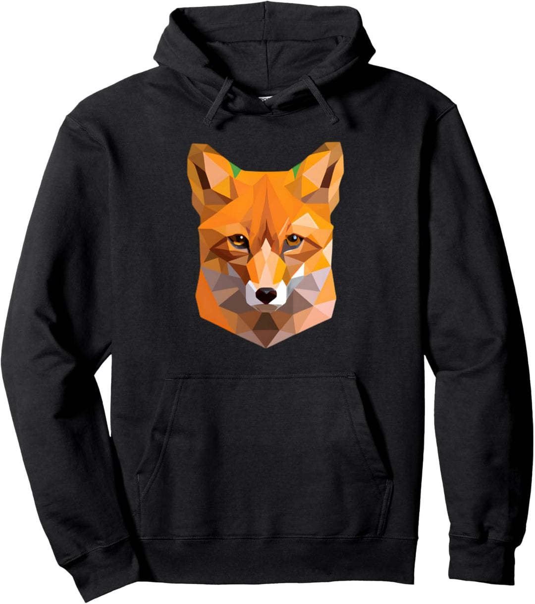Fox Abstract Polygon Art Cooles geometrisches Wildtier Pullover Hoodie
