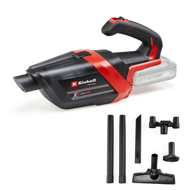 Einhell Akku-Handstaubsauger TE-HV 18/06 Li-Solo Power X-Change (18 V, 72 mbar Saugleistung, inkl. F