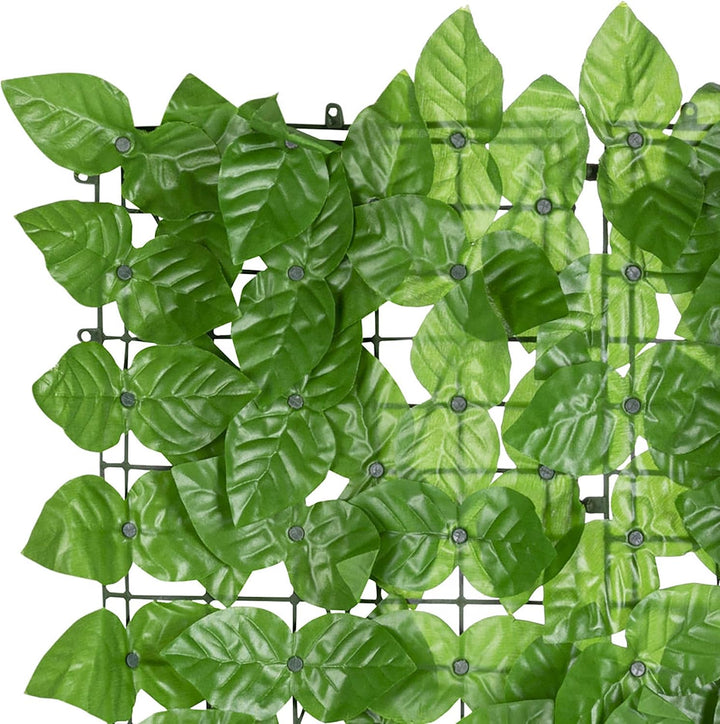 Balkon Sichtschutz künstliche Birkenblätter Hecke, grün, 300 x 100 cm
