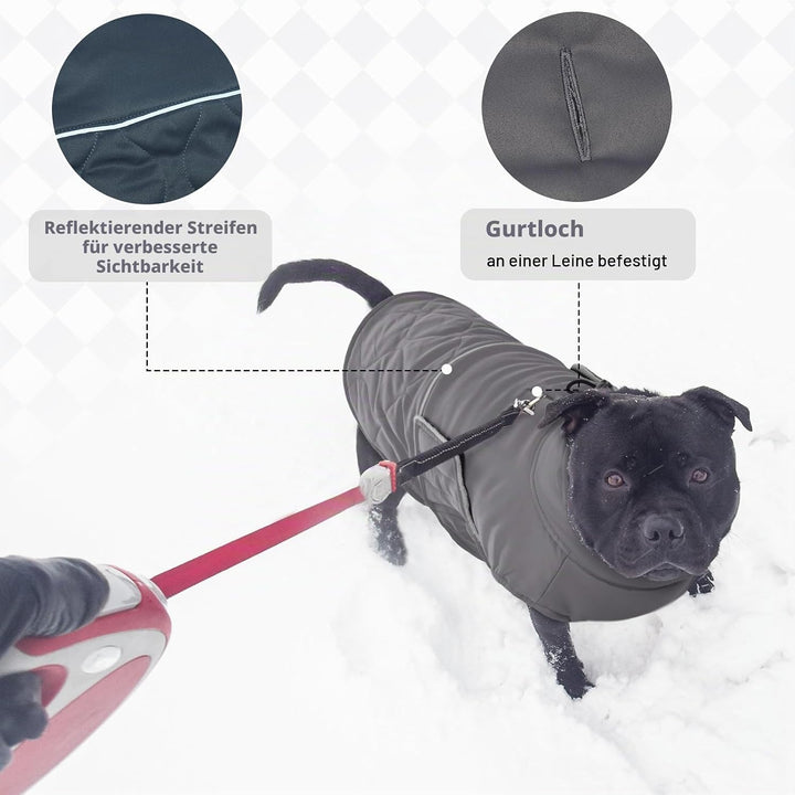 Hjumarayan Wintermantel Hund Klein, Winterjacke Geschirröffnung, Hundemantel Gefüttert Kleidung Mant