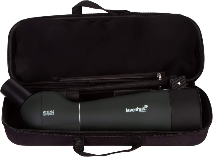 Levenhuk Blaze Base 80 Tragbares Spektiv mit BK-7-Glasoptik, Metall-Tischstativ und Tasche zur Beoba