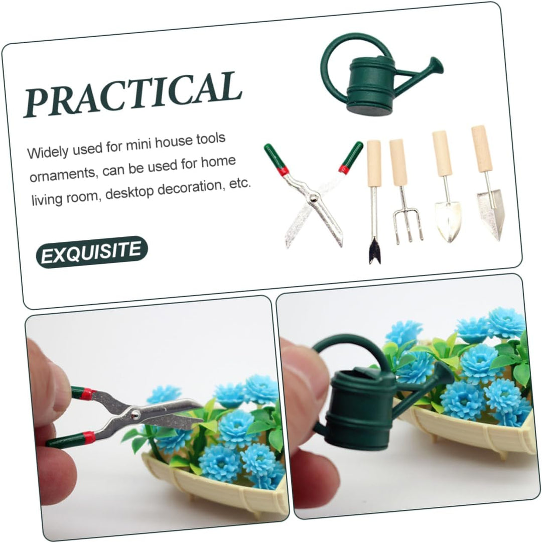 ibasenice 3sätze Miniatur Gartenwerkzeug Set Mit Giesskanne Schaufel Und Schaufel Für Mikrolandschaf