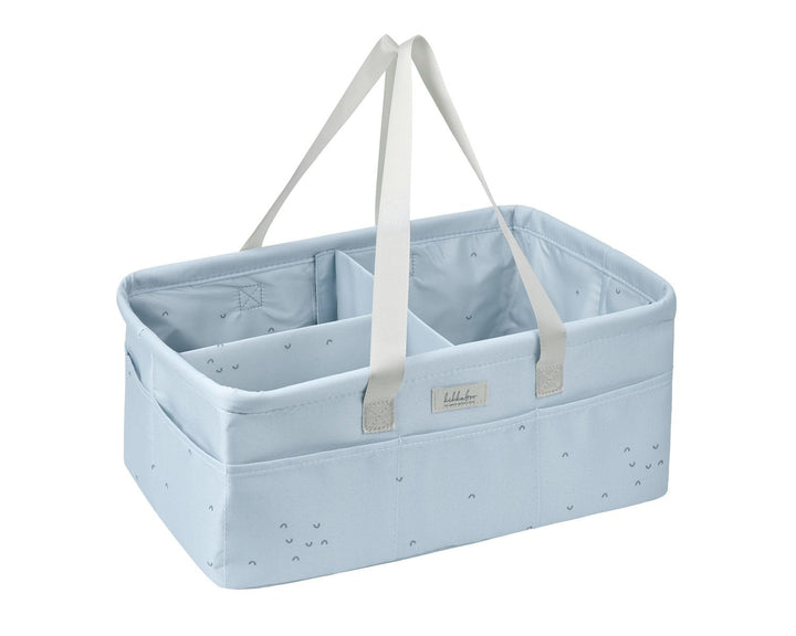 Kikkaboo Wickeltasche, Korb, Windelorganizer faltbar Griffe abnehmbare Trennwand, Farbe:blau, Blau