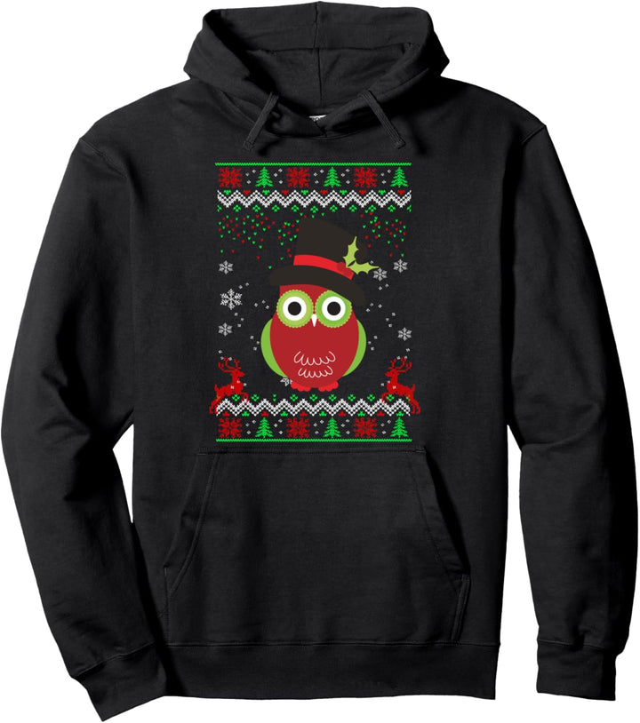 Weihnachtsmann-T-Shirt Weihnachtseule Pullover Hoodie