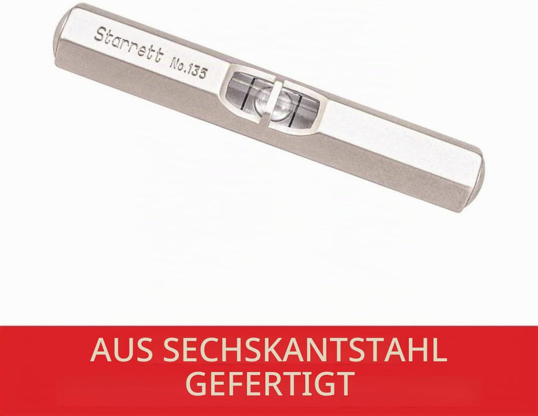 Starrett 135A Pocket Level mit satinierter vernickelter Oberfläche, Grösse 2-1/2"