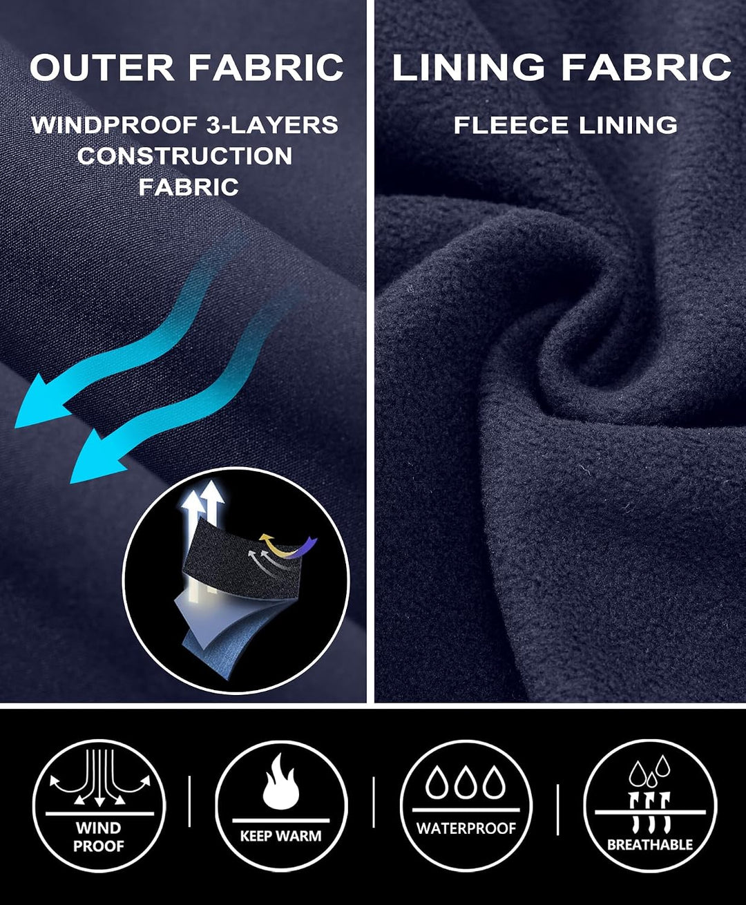 Little Donkey Andy Damen Winter Wanderhose Skihose Trekkinghose Snowboardhose, Softshell-Hose, Fleec