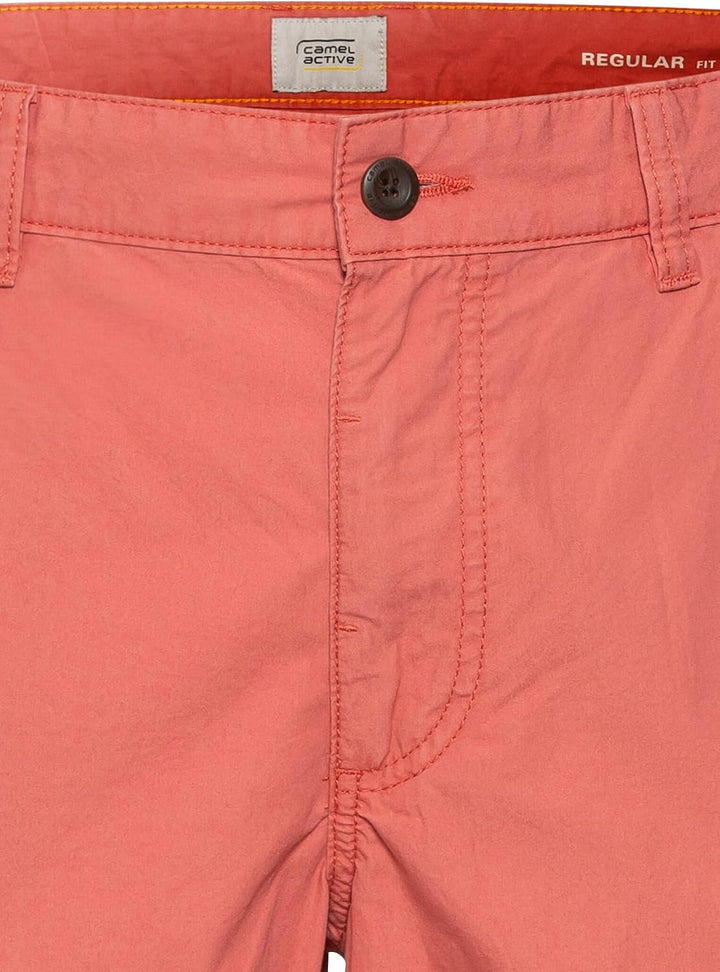 camel active Chino Shorts Aus Reiner Baumwolle - Hose 44W Hellrot, 44W Hellrot