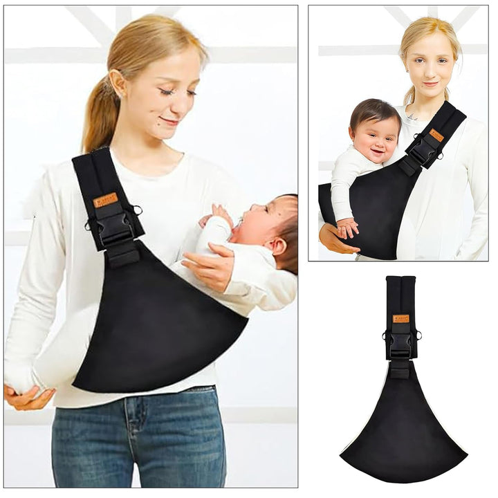 Tragetuch Baby Multifunktion für Säuglinge Kleinkinder (Schwarz)