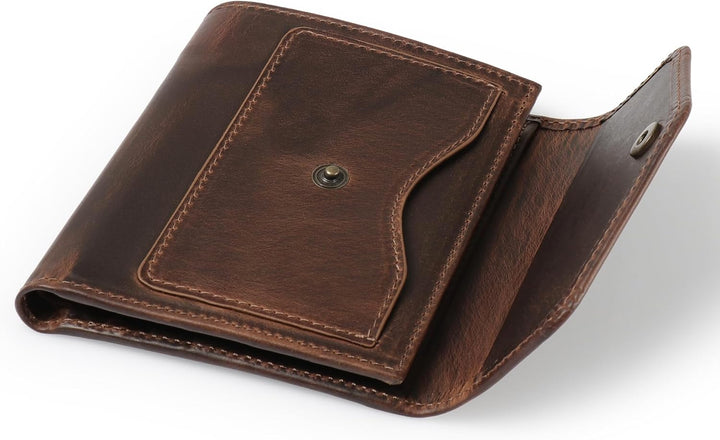 Otto Angelino Genuine Leather Envelope Style Wallet Braun V2, Braun V2