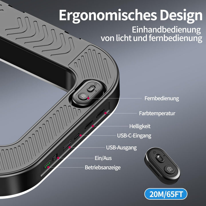 yAyusi Magnetisch Handylicht für Videoaufnahmen, Hand-Telefonstabilisator mit Licht, 8000mAh LED-Sel
