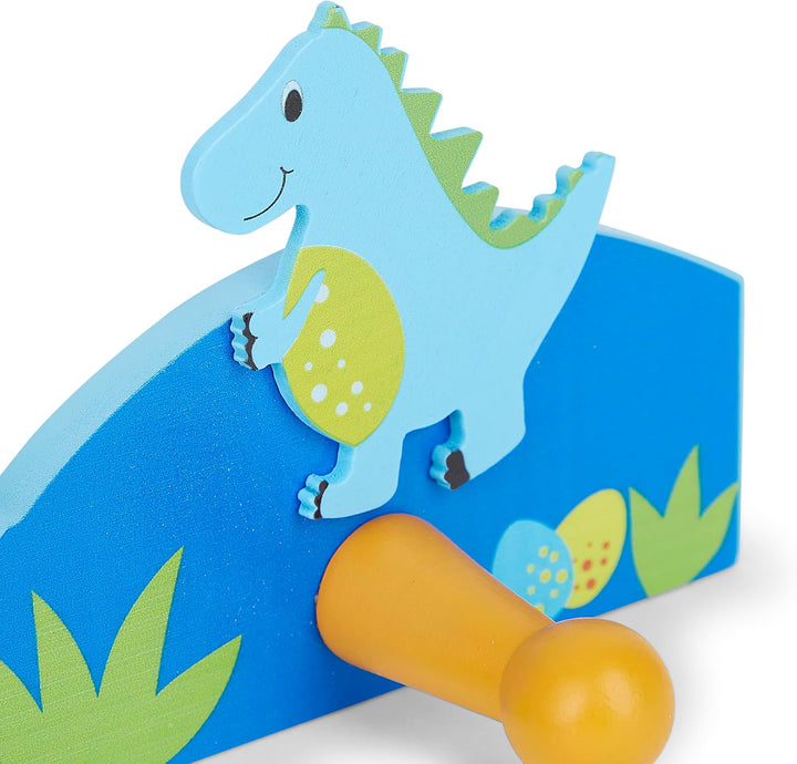 Kinder Kleiderhaken Garderobenhaken Wandhakenin Blau Dinosaurier für Jungen Kinderzimmer