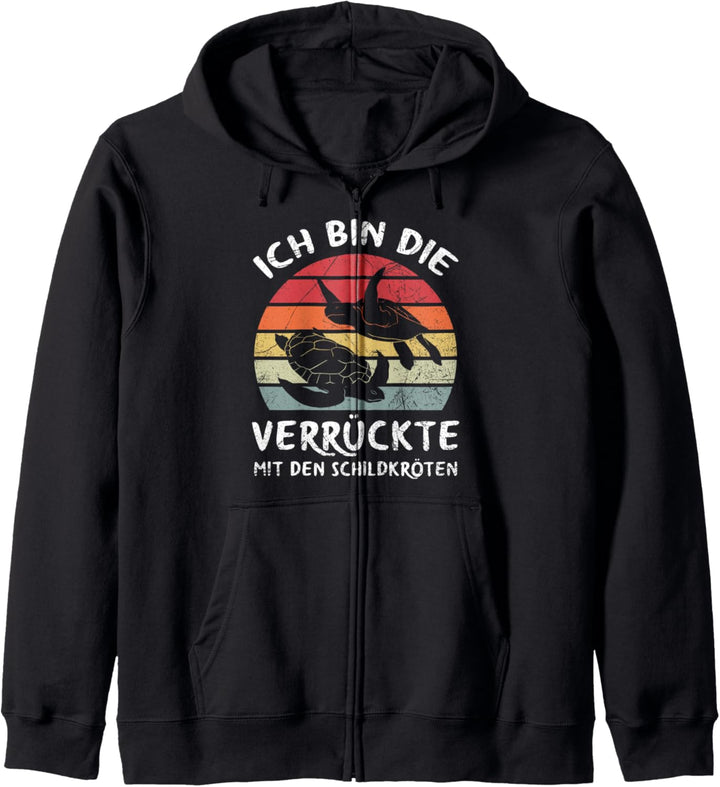 Schildkröte Ich Bin Die Verrückte Mit Den Schildkröten Kapuzenjacke