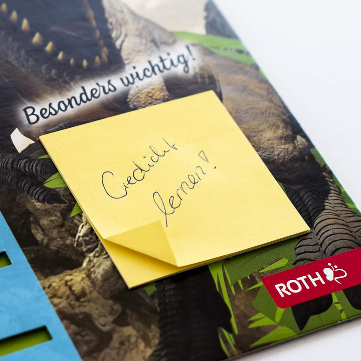 ROTH Klipp&amp;Klar Stundenplan Steck Fix - Tyrannosaurus, A3 - ideal für Jungen in der Grundschule, Din