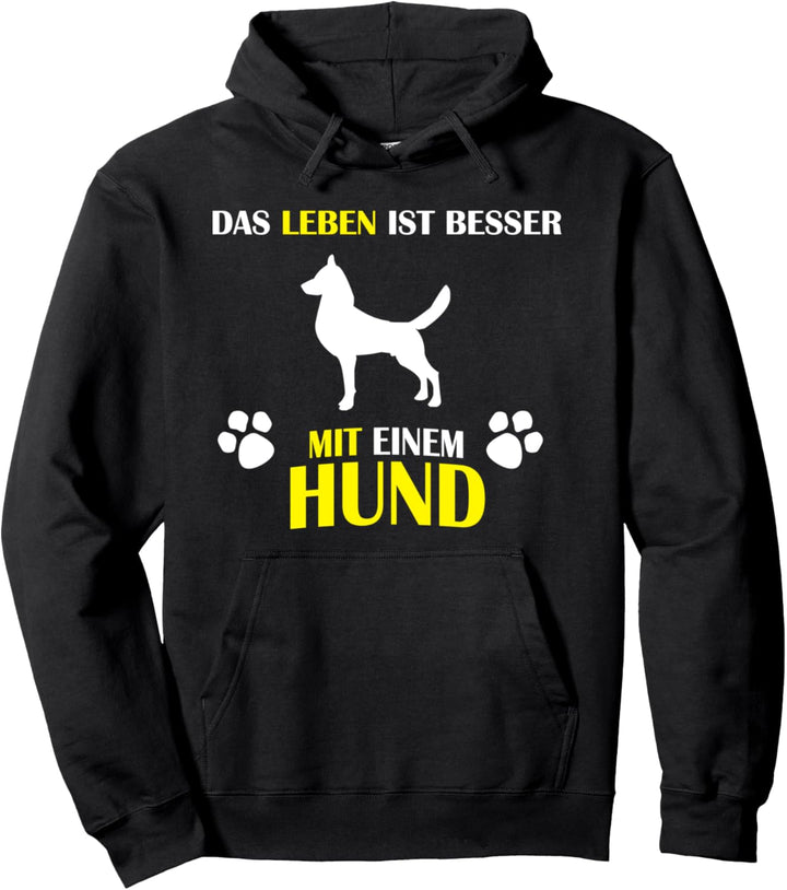 Hunde Witziges Motiv Spruch - Leben Hund Pullover Hoodie