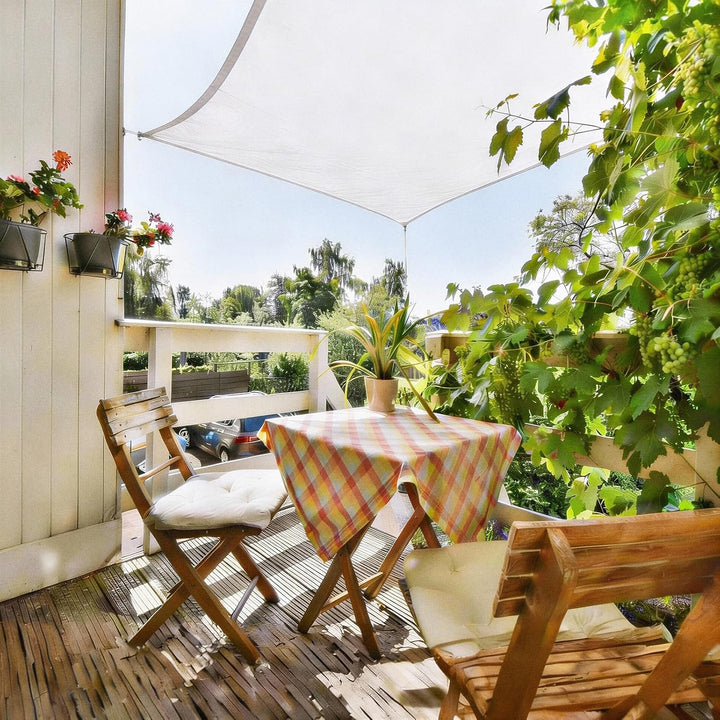 HAIKUS Sonnensegel 2x3 m Weiss Rechteckig, Premium HDPE UV Schutz Sonnenschutz Atmungsaktiv Wetterbe