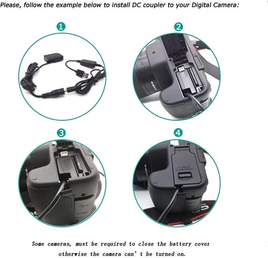 PD-Adapter USB Typ C EP-5B DC-Koppler-Kit, Ersetzen Sie die EN-EL15-Batterie für Nikon Z6 Z7 1 V1 D8