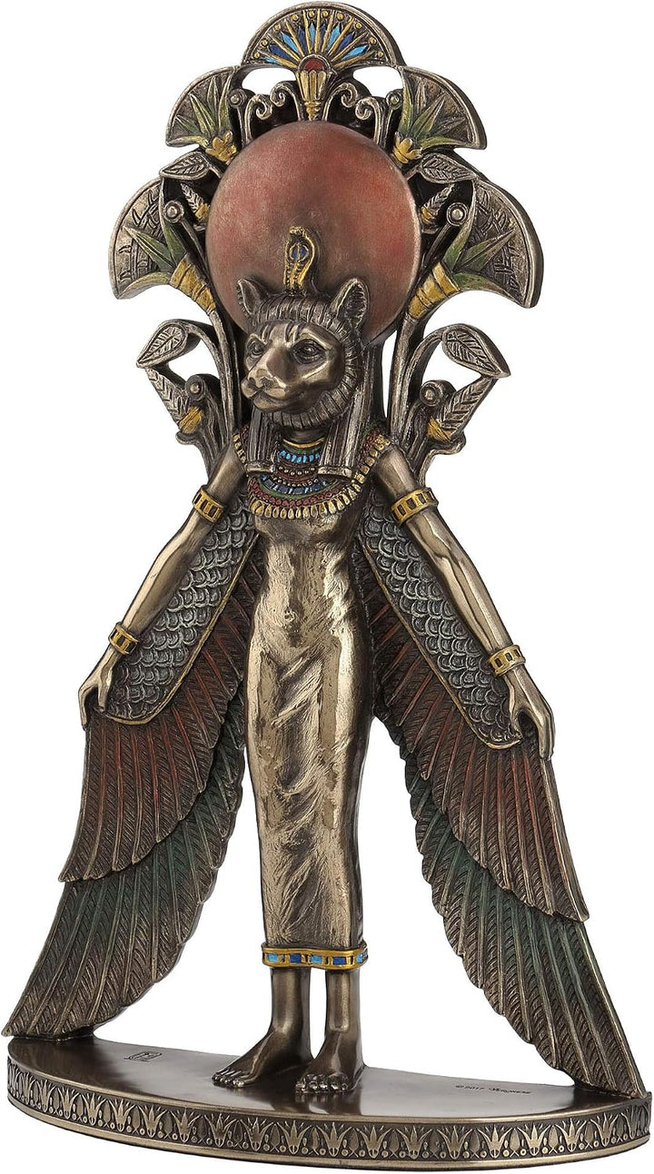 Veronese Design Sekhmet Geflügelte ägyptische Kriegergöttin Wandkunststatue