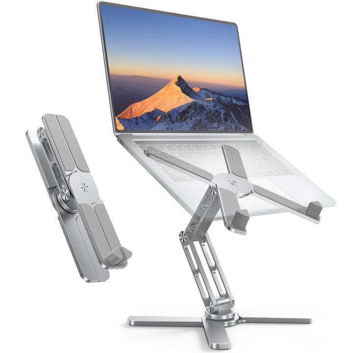 TECKNET Laptop Ständer, 360° drehbarer Laptop Stand, Silber, Silber