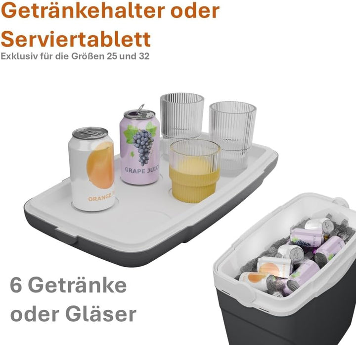 CoolBox Antarctica 3 Sizes, Camping, Summer Freezer Box for bevrages and Food 15LT Grau, 15LT Grau