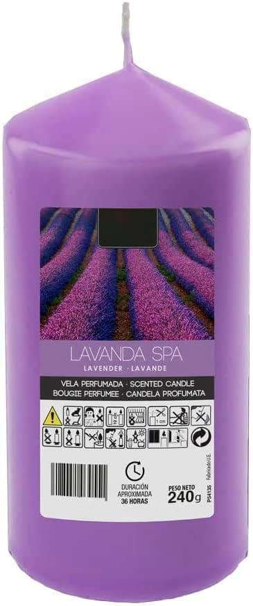 Lot 12 Lavender Spa Scented Taco Candles Large XXL 120 x 57 mm - Aromakerzen - Grosse Dauer (34-36 S