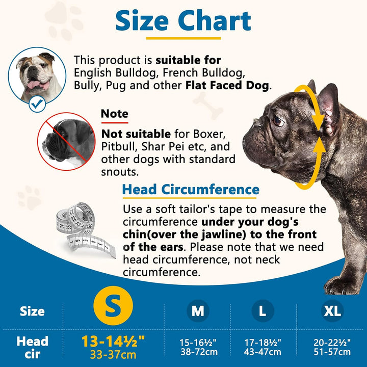 Maulkorb für Hunde mit kurzer Schnauze, weiches Silikon, flach, für Französische Bulldogge, Shih Tzu