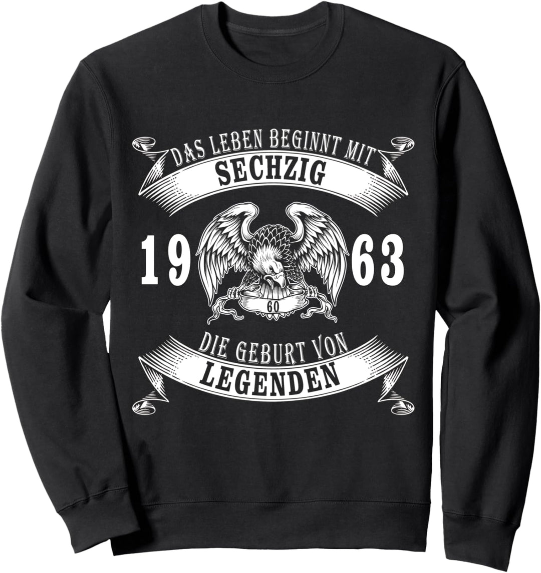 1963 Das leben beginnt mit sechzig, die geburt von legenden Sweatshirt