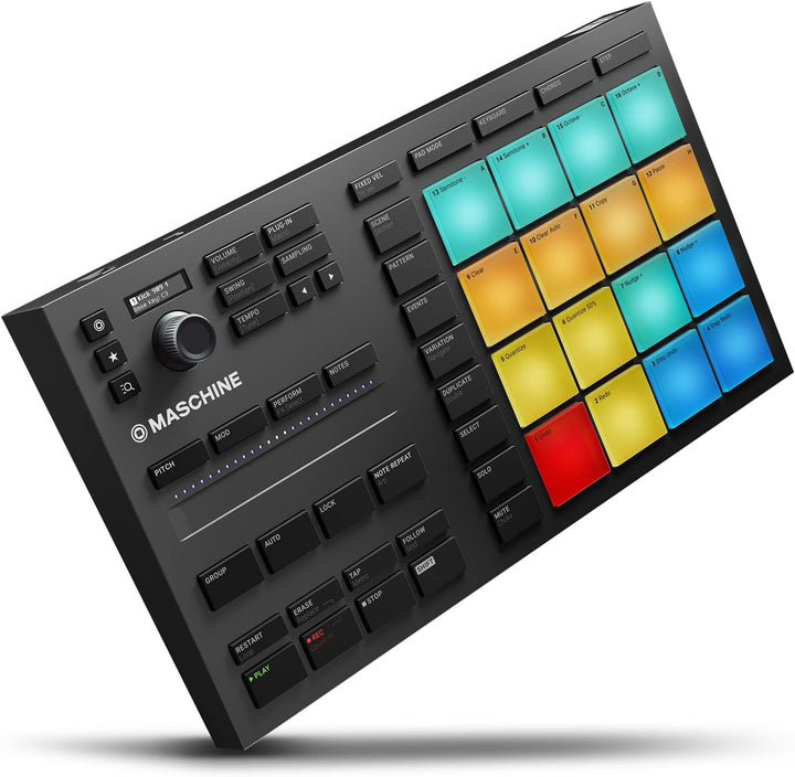 Native Instruments Maschine Mikro Mk3, USB MIDI Controller Drum Pad mit 16 Pads und Massive, Monark