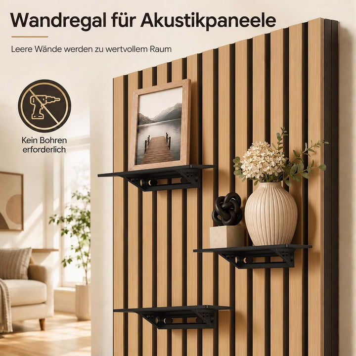 2 Stück Regal für Akustikpaneele Ohne Bohren