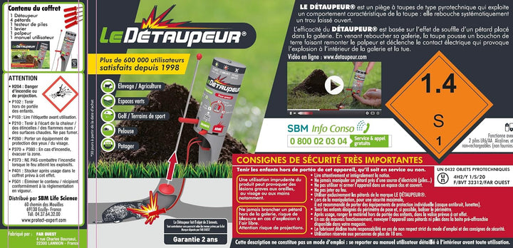 SBM DETAUPEUR VALISETTE + 4 RECHARGES DETAUPEUR