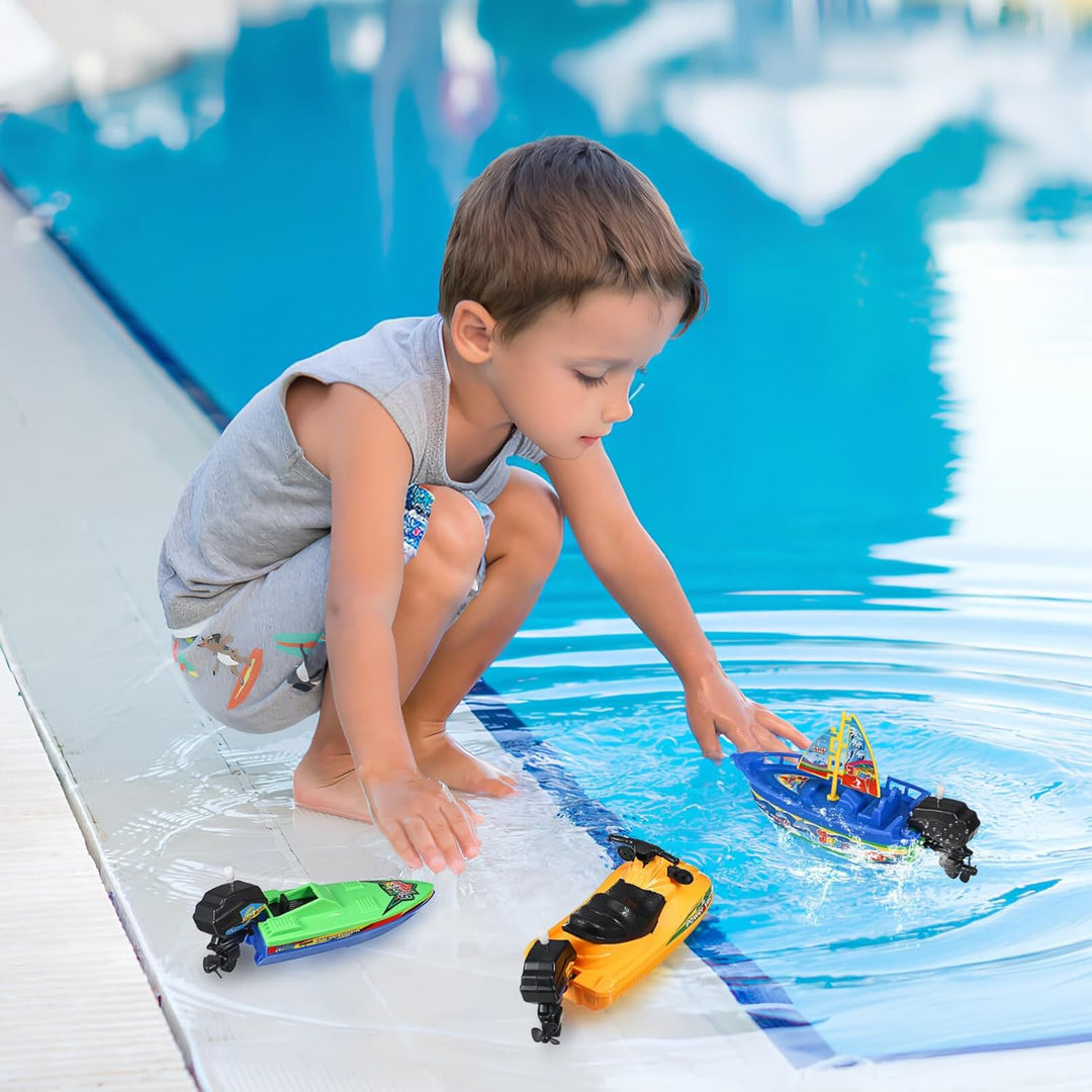 Badespielzeug Boot Set 6 Stück Kunststoff Segelboote Motorboote Speedboote Für Baby Kleinkind Badewa