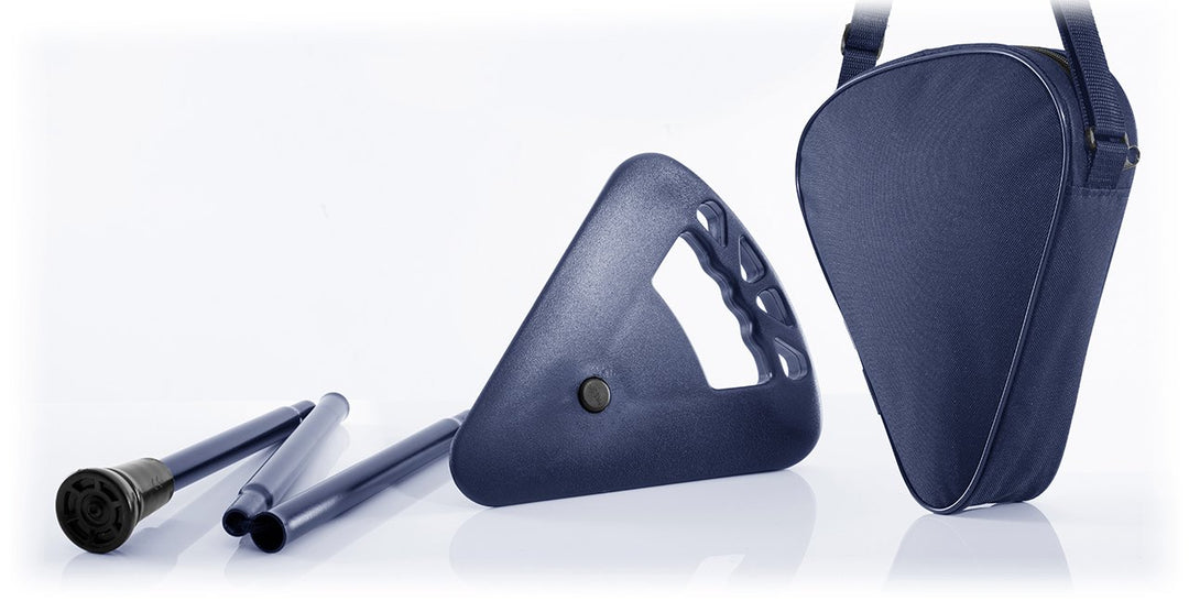 Flipstick Sitzstock faltbar kurz blau, blau
