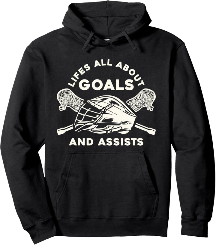 Lacrosse Spieler Ball Schläger - Lacrosse Pullover Hoodie