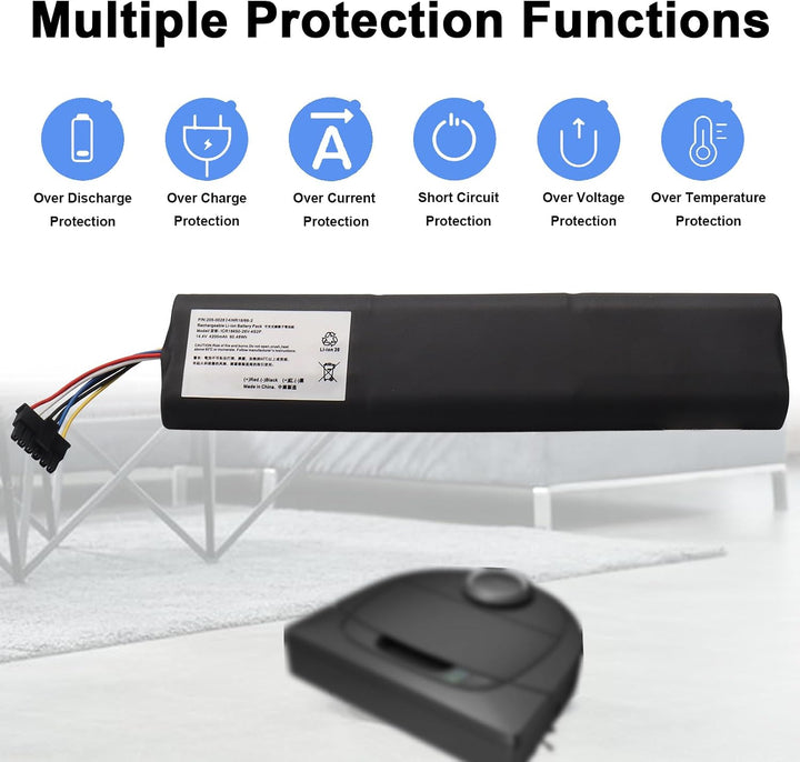 14,4 V Lithium-Ionen-Ersatzakku Kompatibel mit Neato, Akku für Neato Botvac D3 D4 D5 D6 D7 D3+ D5+ D
