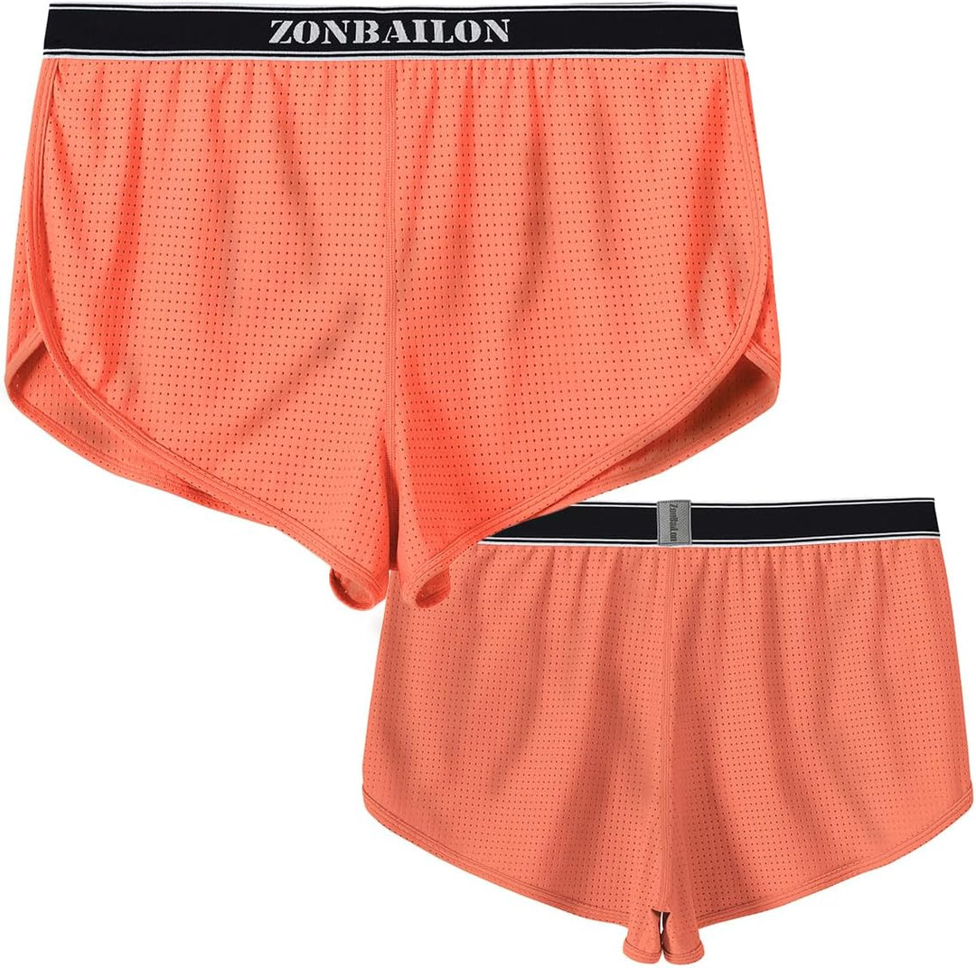 Herren Transparent Sexy Boxershorts Männer Atmungsaktiv Bequem Unterhose Seitlichem Schlitz Mesh Des
