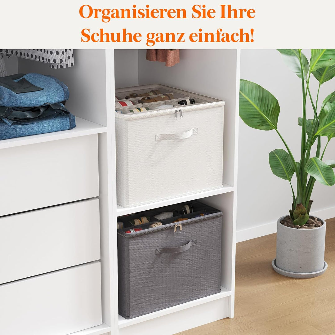 Lifewit Schuhorganizer 2er Set für 16-32 Paar, Grosser Schuhschran für Closet mit Unterteilungen und