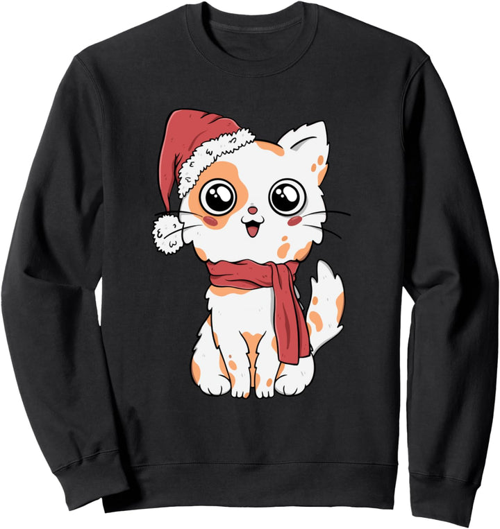 Cute Christmas Cat Kitten - Weihnachten Katze Kätzchen Sweatshirt