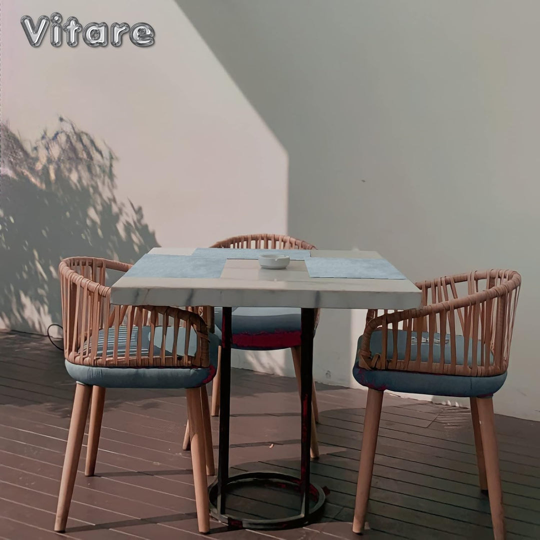 Vitare Platzsets Abwaschbar,Tischsets Abwaschbar 6er Set,Zweifarbig Tischset Kunstleder,Platzdeckche