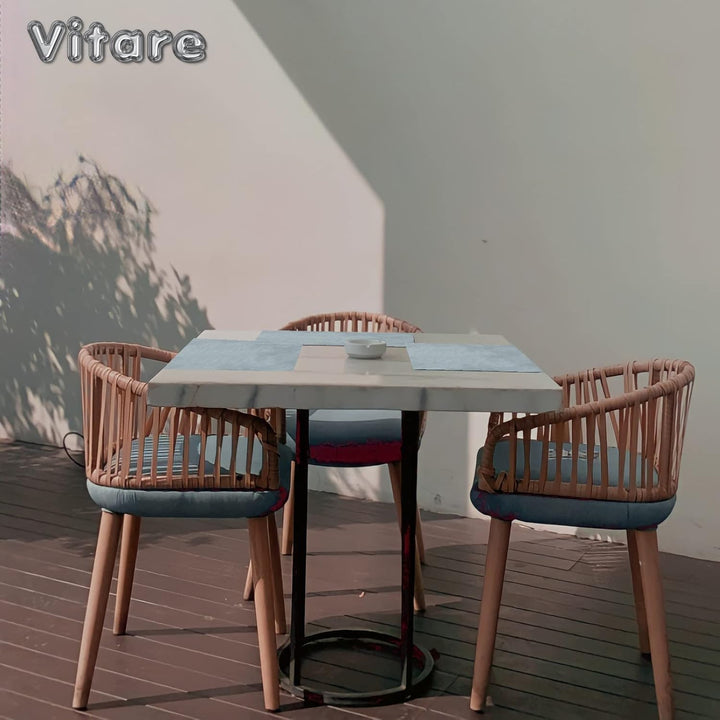 Vitare Platzsets Abwaschbar,Tischsets Abwaschbar 6er Set,Zweifarbig Tischset Kunstleder,Platzdeckche