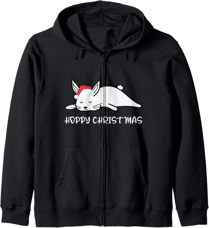 Hoppy Christmas Kaninchen Mütze Hase Weihnachten Kapuzenjacke