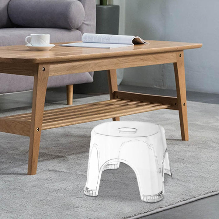 Transparenter Badezimmer-Tritthocker – wasserdicht und rutschfest, transparenter Hocker, klarer Sitz