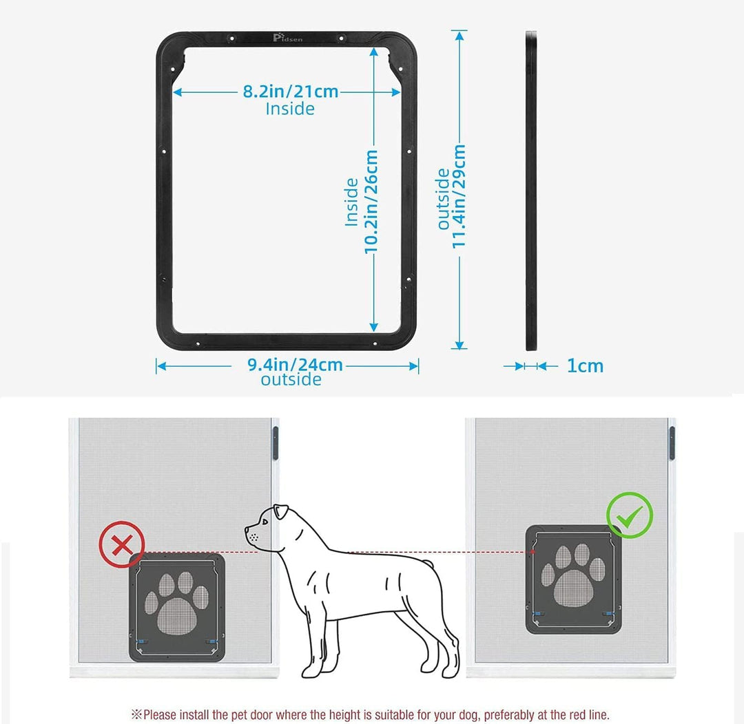 Haustierklappe Katzenklappe,Fliegengittertür Magnetische Katzentür mit Automatische Verschliessbare